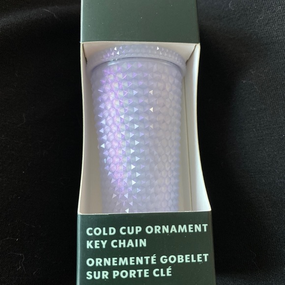 Starbucks Christmas 2021 Icy Ice White Bling Stud Cup Ornament Key Chain Canada - Picture 2 of 3